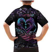 Personalised Your Life Matters Family Matching Mermaid Dress and Hawaiian Shirt Suicide Prevention Awareness Semicolon Heart