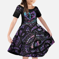 Personalised Your Life Matters Family Matching Mermaid Dress and Hawaiian Shirt Suicide Prevention Awareness Semicolon Heart