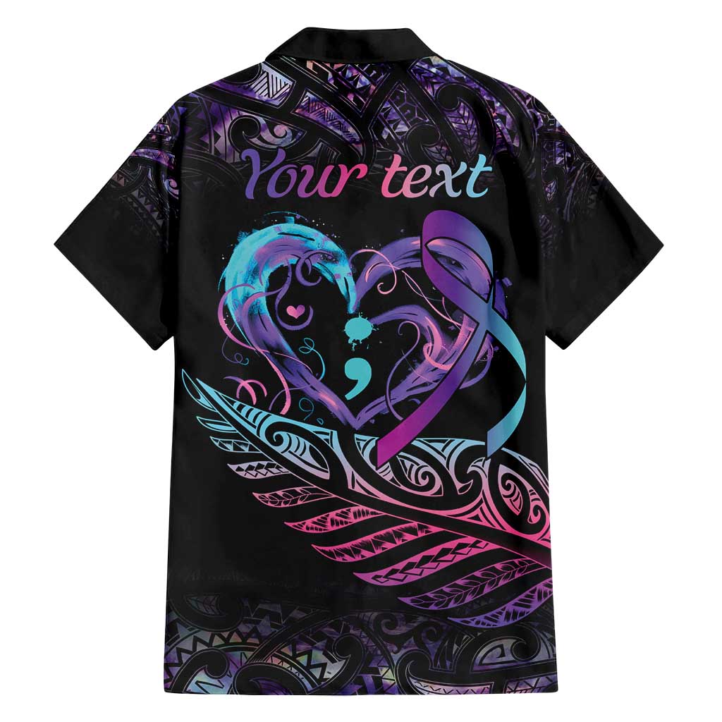 Personalised Your Life Matters Family Matching Tank Maxi Dress and Hawaiian Shirt Suicide Prevention Awareness Semicolon Heart