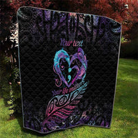 Personalised Your Life Matters Quilt Suicide Prevention Awareness Semicolon Heart