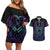 Personalised Your Story Isn't Over Couples Matching Off Shoulder Short Dress and Hawaiian Shirt Suicide Prevention Awareness Semicolon Heart