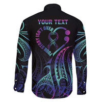 Personalised Your Story Isn't Over Family Matching Off Shoulder Maxi Dress and Hawaiian Shirt Suicide Prevention Awareness Semicolon Heart