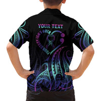 Personalised Your Story Isn't Over Family Matching Tank Maxi Dress and Hawaiian Shirt Suicide Prevention Awareness Semicolon Heart