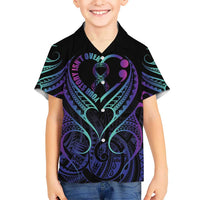 Personalised Your Story Isn't Over Kid Hawaiian Shirt Suicide Prevention Awareness Semicolon Heart