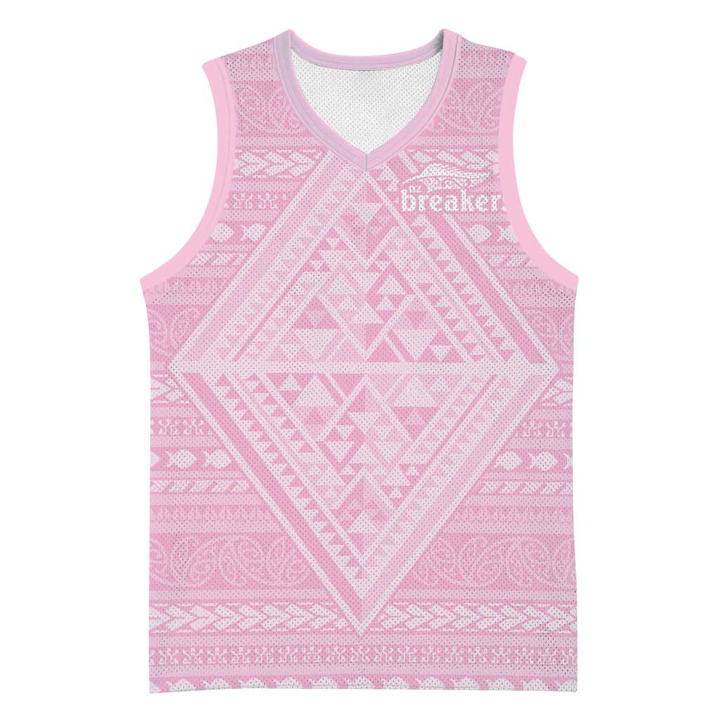 Custom New Zealand Basketball Indigenous Basketball Jersey LT9 Unisex Pink - Polynesian Pride