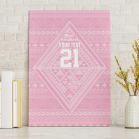 Custom New Zealand Basketball Indigenous Canvas Wall Art LT9 Without Frame Pink - Polynesian Pride