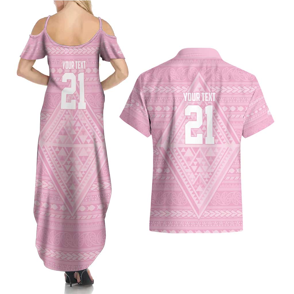 Custom New Zealand Basketball Indigenous Couples Matching Summer Maxi Dress and Hawaiian Shirt - Polynesian Pride