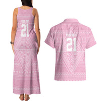 Custom New Zealand Basketball Indigenous Couples Matching Tank Maxi Dress and Hawaiian Shirt - Polynesian Pride