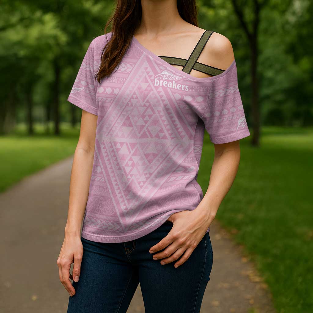 Custom New Zealand Basketball Indigenous Cross Shoulder Shirt LT9 - Polynesian Pride