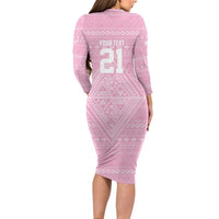 Custom New Zealand Basketball Indigenous Family Matching Long Sleeve Bodycon Dress and Hawaiian Shirt - Polynesian Pride