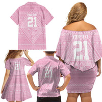 Custom New Zealand Basketball Indigenous Family Matching Off Shoulder Short Dress and Hawaiian Shirt - Polynesian Pride