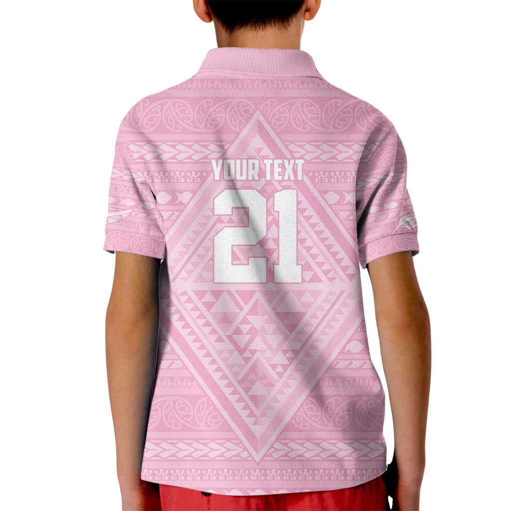 Custom New Zealand Basketball Indigenous Kid Polo Shirt - Polynesian Pride
