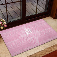 Custom New Zealand Basketball Indigenous Rubber Doormat LT9 - Polynesian Pride