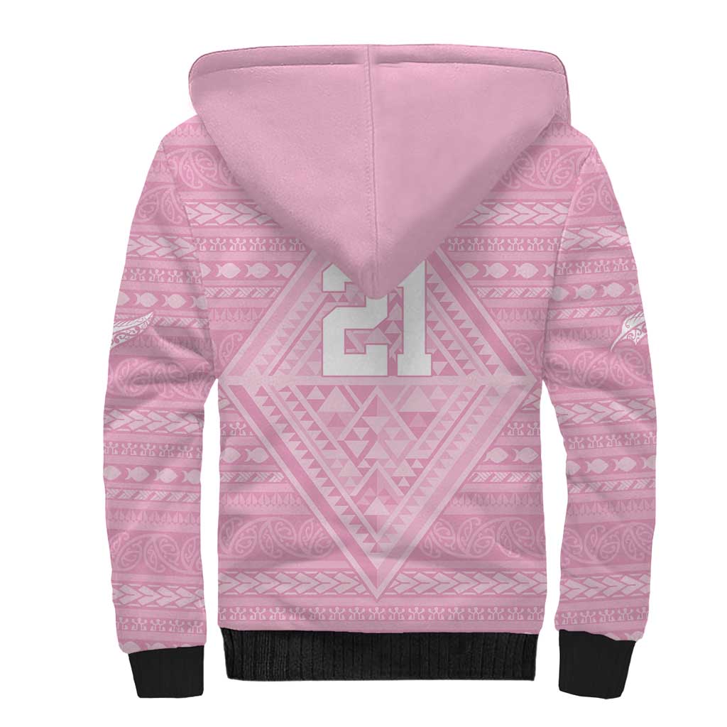 Custom New Zealand Basketball Indigenous Sherpa Hoodie LT9 - Polynesian Pride