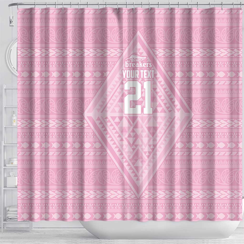 Custom New Zealand Basketball Indigenous Shower Curtain - Polynesian Pride