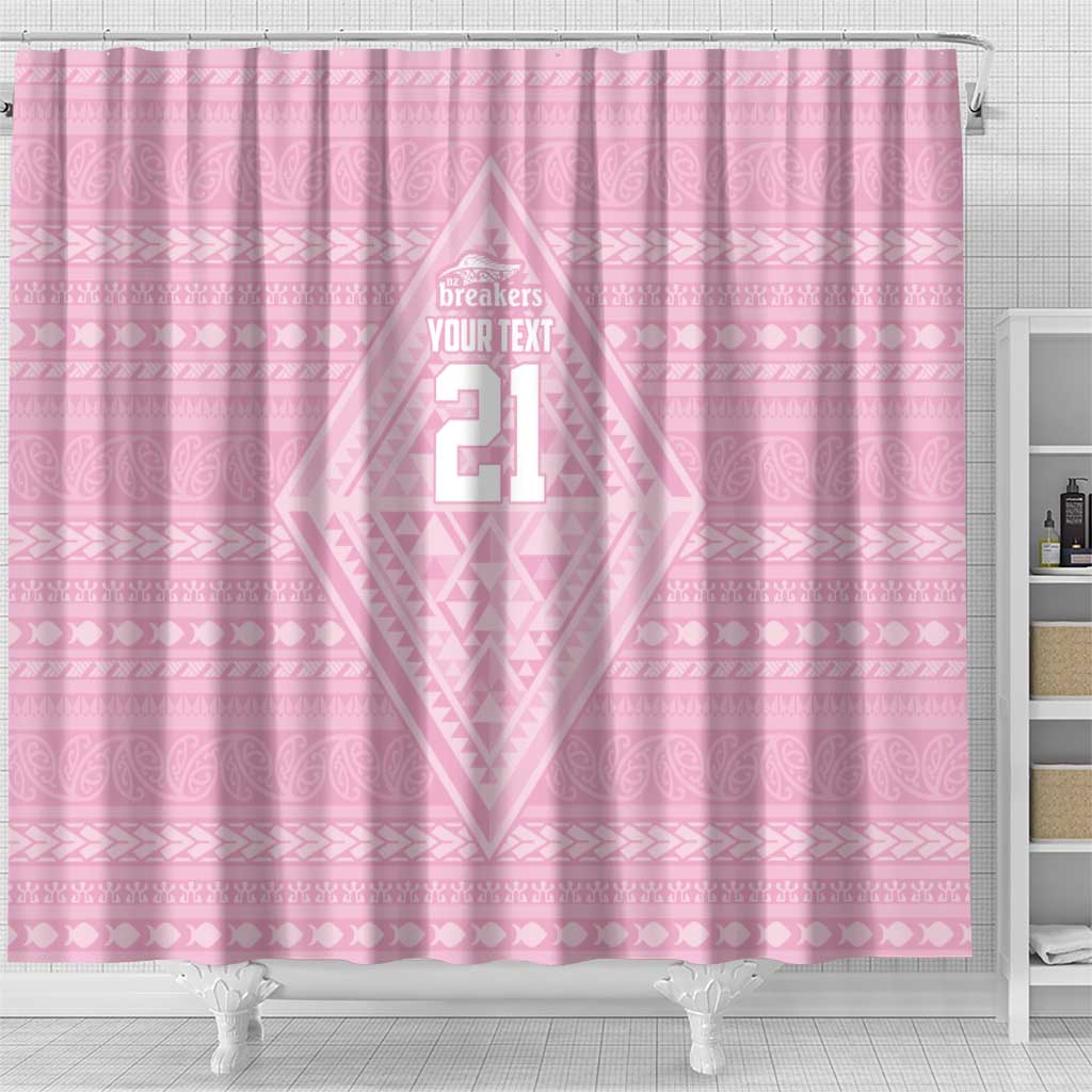 Custom New Zealand Basketball Indigenous Shower Curtain - Polynesian Pride