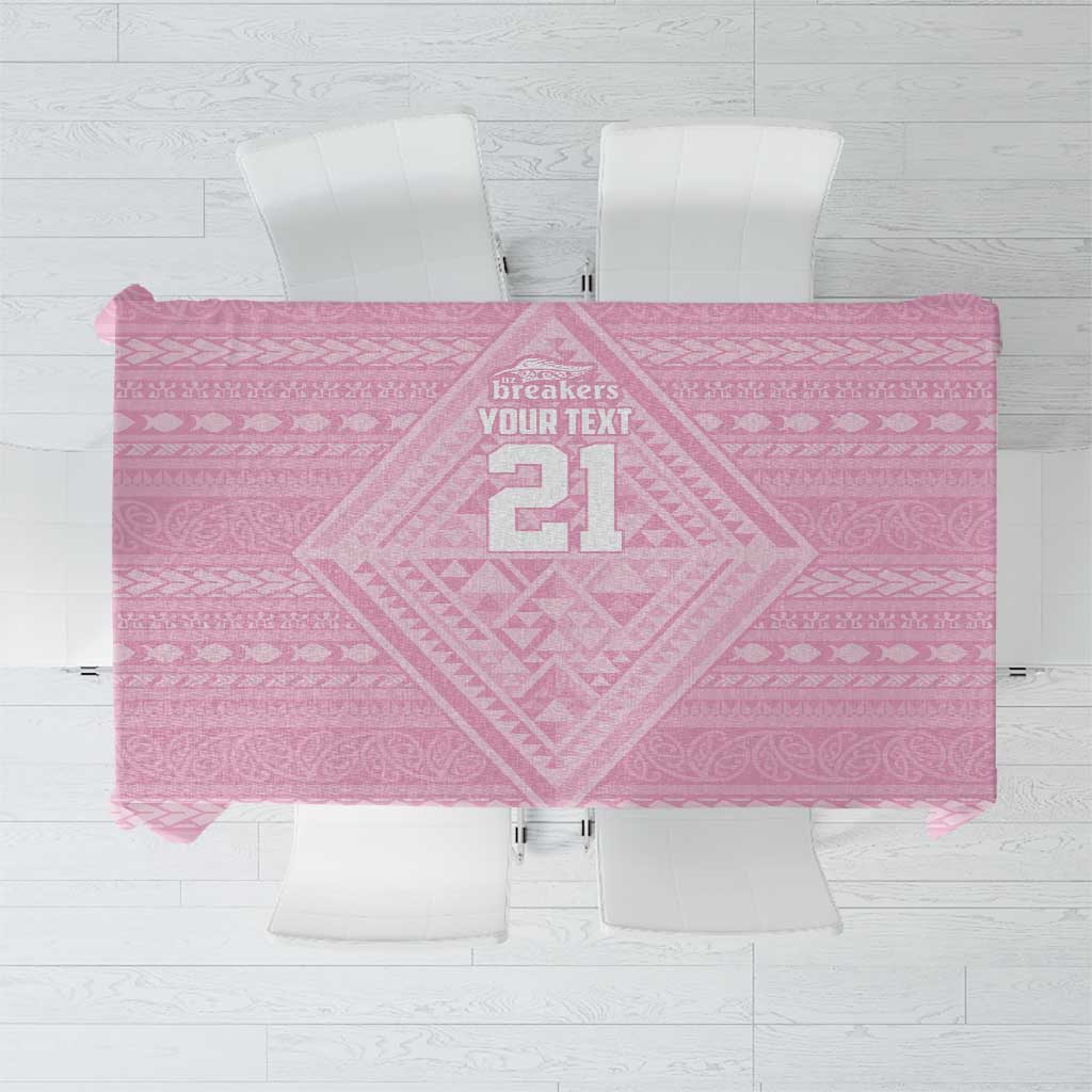 Custom New Zealand Basketball Indigenous Tablecloth LT9 Pink - Polynesian Pride