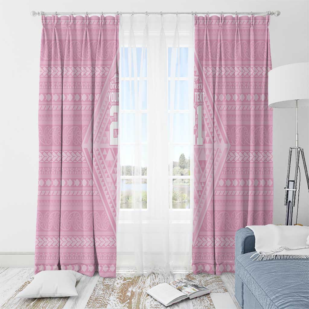 Custom New Zealand Basketball Indigenous Window Curtain - Polynesian Pride