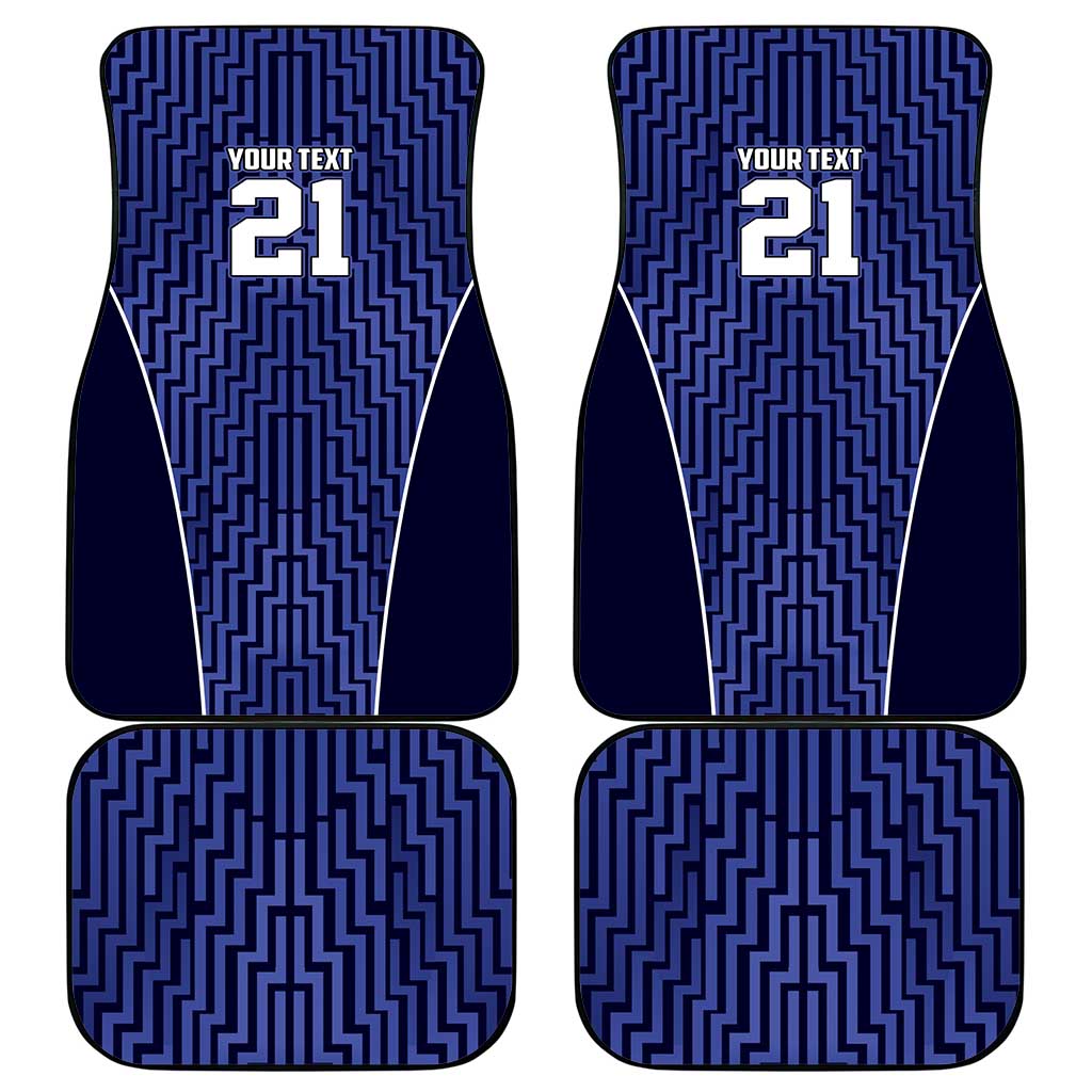 Custom Basketball New Zealand Car Mats Blue Maori Ta Moko Indigenous LT9 - Polynesian Pride