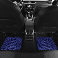 Custom Basketball New Zealand Car Mats Blue Maori Ta Moko Indigenous LT9 Set 2pcs - Back Blue - Polynesian Pride