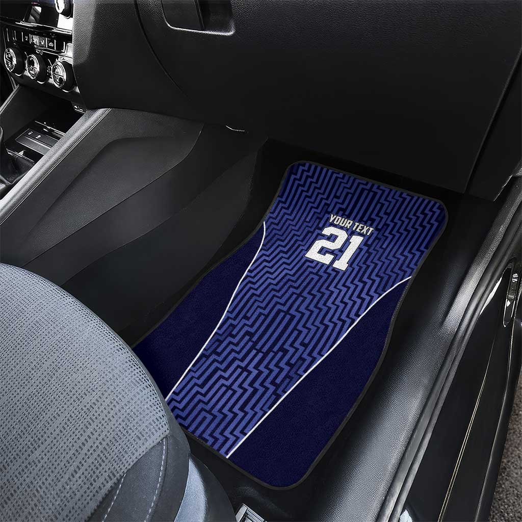 Custom Basketball New Zealand Car Mats Blue Maori Ta Moko Indigenous LT9 - Polynesian Pride