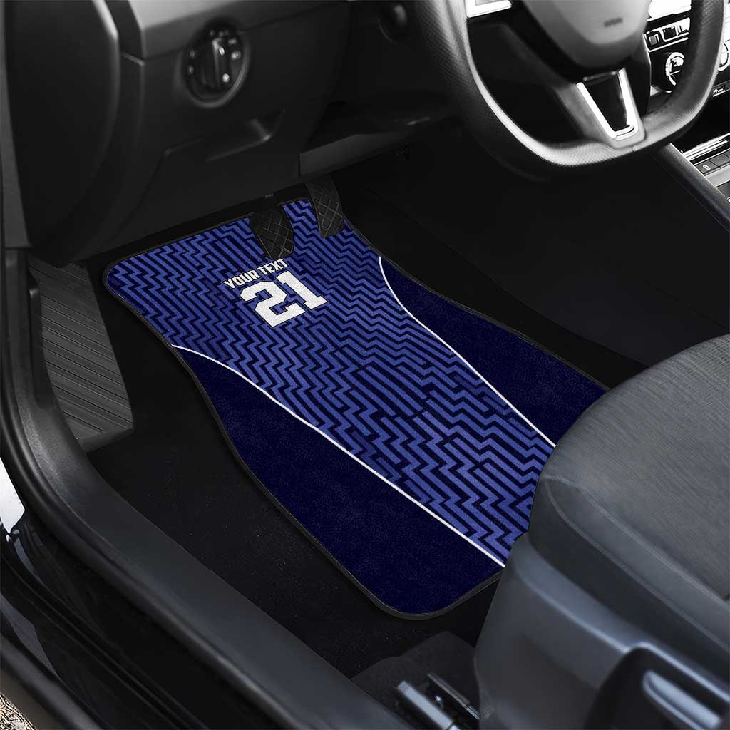 Custom Basketball New Zealand Car Mats Blue Maori Ta Moko Indigenous LT9 - Polynesian Pride