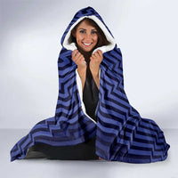 Custom Basketball New Zealand Hooded Blanket Blue Maori Ta Moko Indigenous - Polynesian Pride