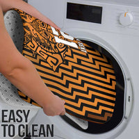 Custom Basketball New Zealand Bathroom Set Gold Maori Ta Moko Indigenous - Polynesian Pride