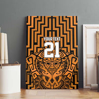 Custom Basketball New Zealand Canvas Wall Art Gold Maori Ta Moko Indigenous LT9 - Polynesian Pride