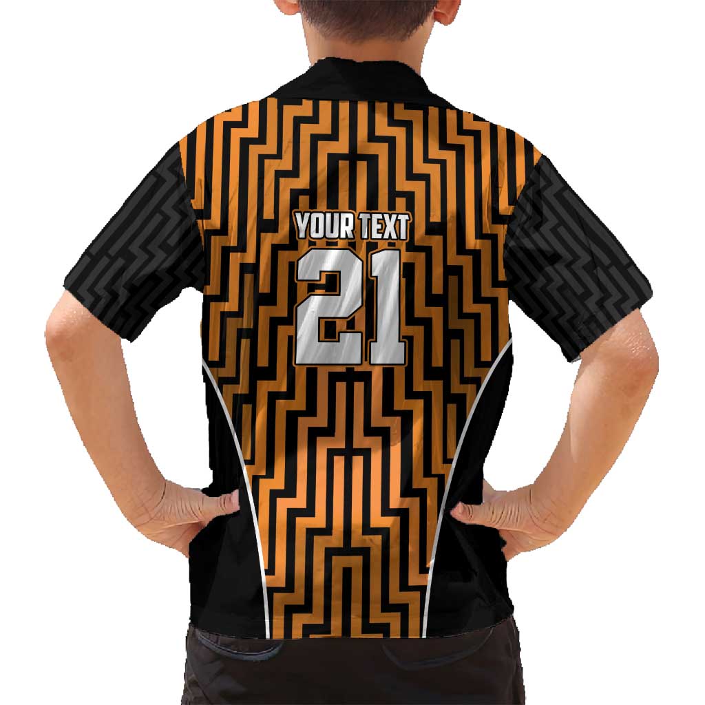 Custom Basketball New Zealand Family Matching Puletasi and Hawaiian Shirt Gold Maori Ta Moko Indigenous - Polynesian Pride