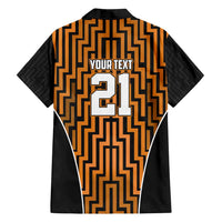 Custom Basketball New Zealand Family Matching Puletasi and Hawaiian Shirt Gold Maori Ta Moko Indigenous - Polynesian Pride