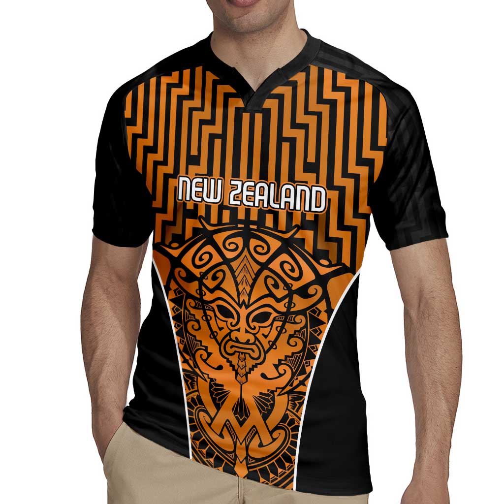 Custom Basketball New Zealand Rugby Jersey Gold Maori Ta Moko Indigenous - Polynesian Pride