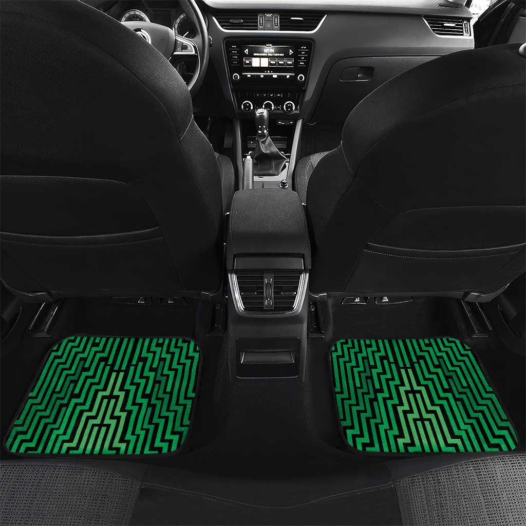 Custom Basketball New Zealand Car Mats Green Maori Ta Moko Indigenous LT9 Set 2pcs - Back Green - Polynesian Pride