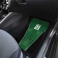 Custom Basketball New Zealand Car Mats Green Maori Ta Moko Indigenous LT9 - Polynesian Pride