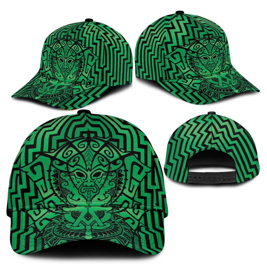 Basketball New Zealand Classic Cap Green Maori Ta Moko Indigenous - Polynesian Pride