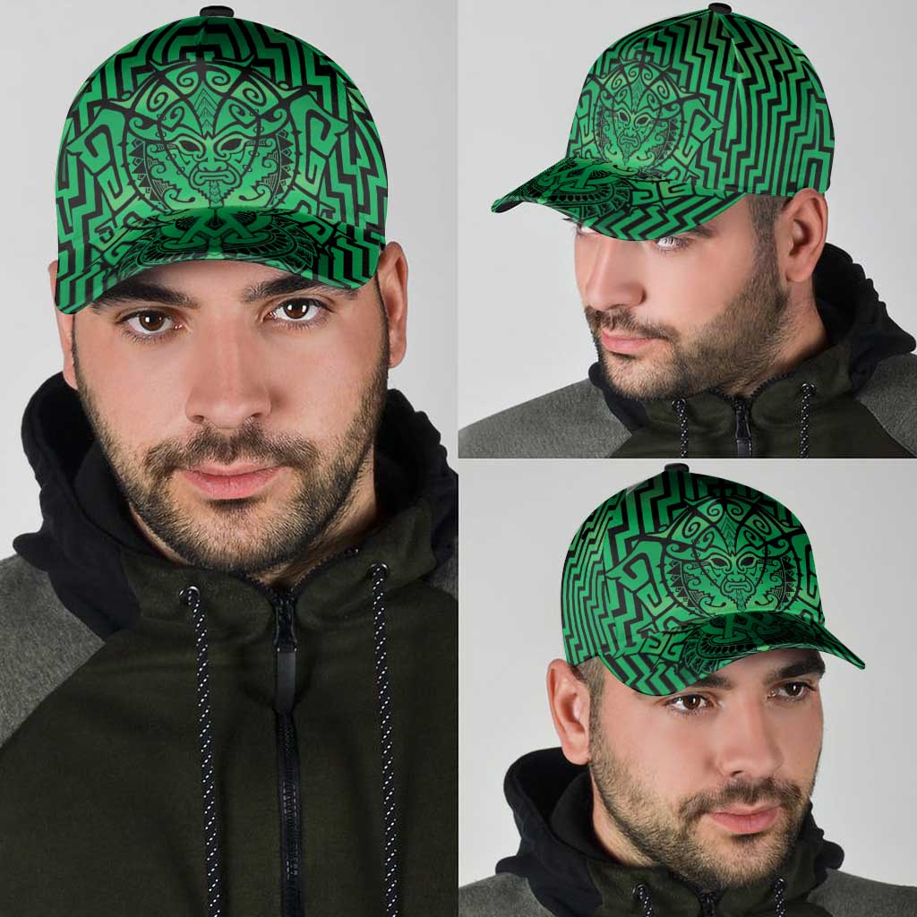 Basketball New Zealand Classic Cap Green Maori Ta Moko Indigenous - Polynesian Pride