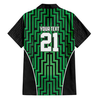 Custom Basketball New Zealand Hawaiian Shirt Green Maori Ta Moko Indigenous LT9 - Polynesian Pride