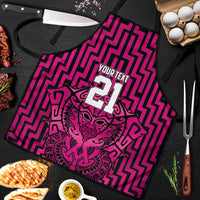 Custom Basketball New Zealand Apron Pink Maori Ta Moko Indigenous - Polynesian Pride