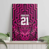 Custom Basketball New Zealand Canvas Wall Art Pink Maori Ta Moko Indigenous LT9 - Polynesian Pride