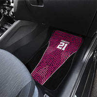 Custom Basketball New Zealand Car Mats Pink Maori Ta Moko Indigenous - Polynesian Pride