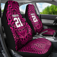 Custom Basketball New Zealand Car Seat Cover Pink Maori Ta Moko Indigenous - Polynesian Pride