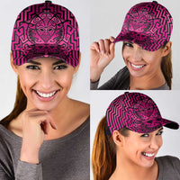 Basketball New Zealand Classic Cap Pink Maori Ta Moko Indigenous - Polynesian Pride