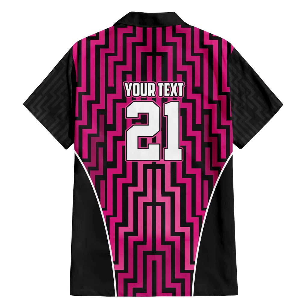 Custom Basketball New Zealand Family Matching Tank Maxi Dress and Hawaiian Shirt Pink Maori Ta Moko Indigenous - Polynesian Pride