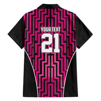 Custom Basketball New Zealand Hawaiian Shirt Pink Maori Ta Moko Indigenous - Polynesian Pride