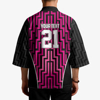 Custom Basketball New Zealand Kimono Pink Maori Ta Moko Indigenous - Polynesian Pride