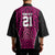 Custom Basketball New Zealand Kimono Pink Maori Ta Moko Indigenous - Polynesian Pride