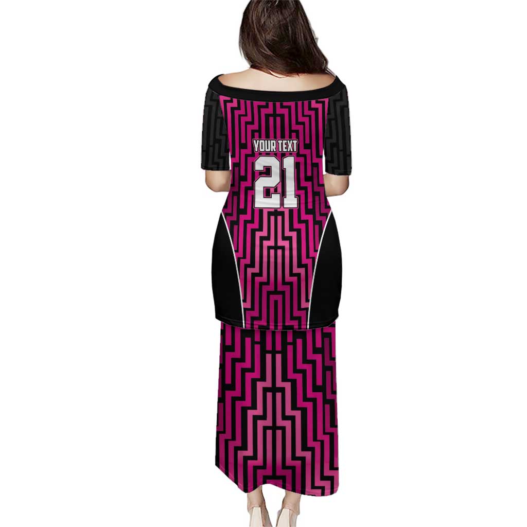 Custom Basketball New Zealand Puletasi Pink Maori Ta Moko Indigenous - Polynesian Pride