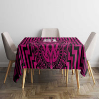 Custom Basketball New Zealand Tablecloth Pink Maori Ta Moko Indigenous LT9 - Polynesian Pride