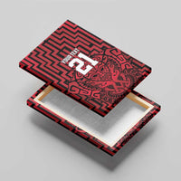 Custom Basketball New Zealand Canvas Wall Art Red Maori Ta Moko Indigenous LT9 - Polynesian Pride