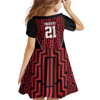 Custom Basketball New Zealand Family Matching Tank Maxi Dress and Hawaiian Shirt Red Maori Ta Moko Indigenous - Polynesian Pride